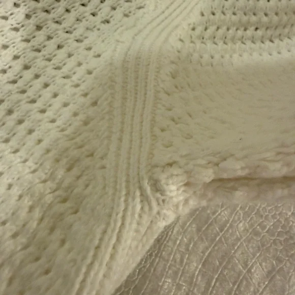 ME+EM White Open-Knit Cotton Sweater Tagged size L, fits more like S-M (!) - Picture 7 of 12